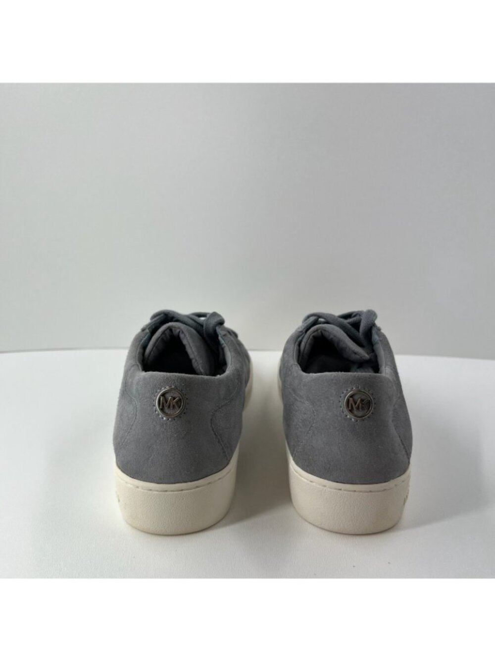 Michael Kors Keaton Suede Low Top Sneakers Womens 10 Lace Up Comfort Casual Gray - Picture 4 of 13